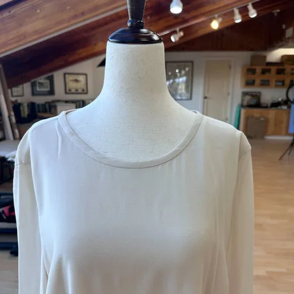 Brunello Cucinelli Layered Long Sleeve Silk Stop XXL - Picture 5 of 10